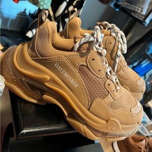 Authentic Balenciaga Tan Chunky Sneakers